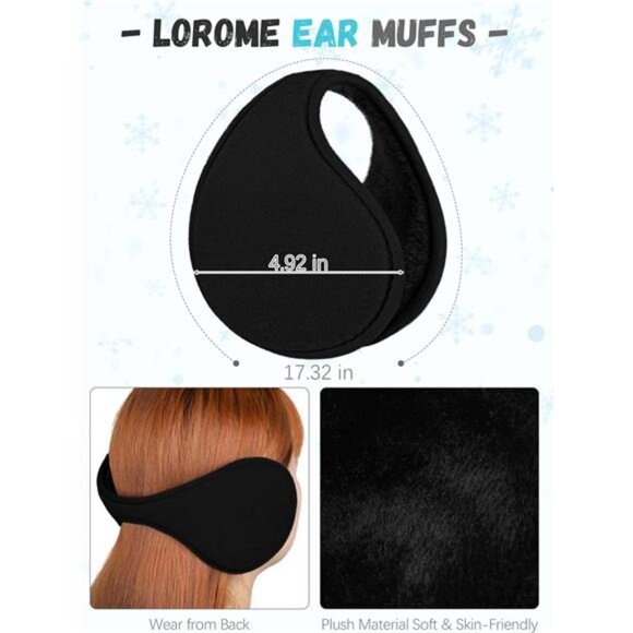 Winter Hat Scarf Gloves and Ear Warmer, Knit Warm Beanie Hat Touch Screen - Picture 5 of 7